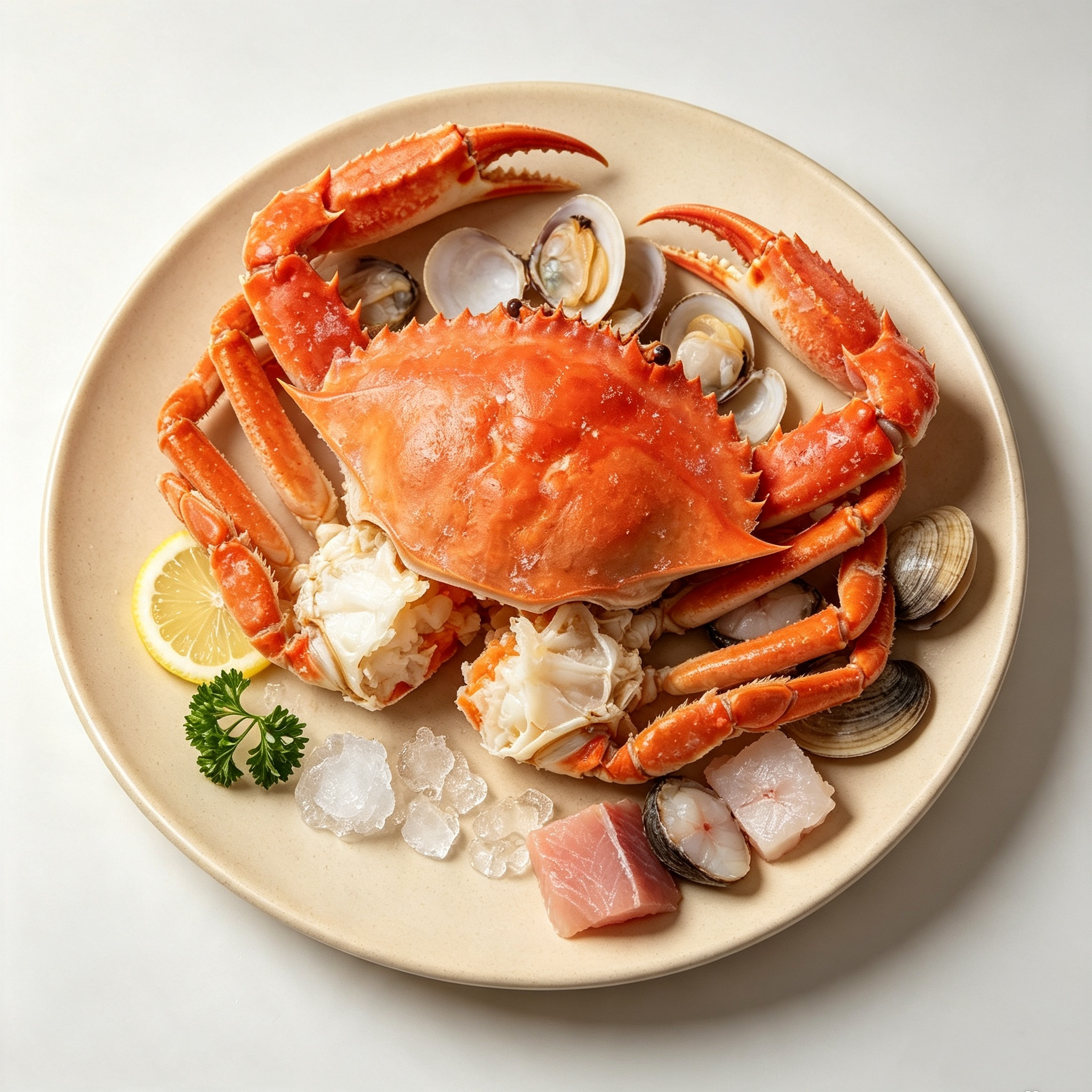 Cooked Frozen Snow Crab Seafood Platter